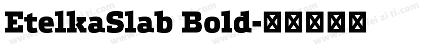 EtelkaSlab Bold字体转换